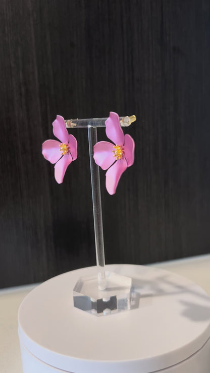 Lilac Garden Party Flower Earrings