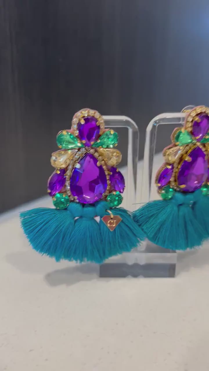 The Azura Earrings — Mystic Orchid