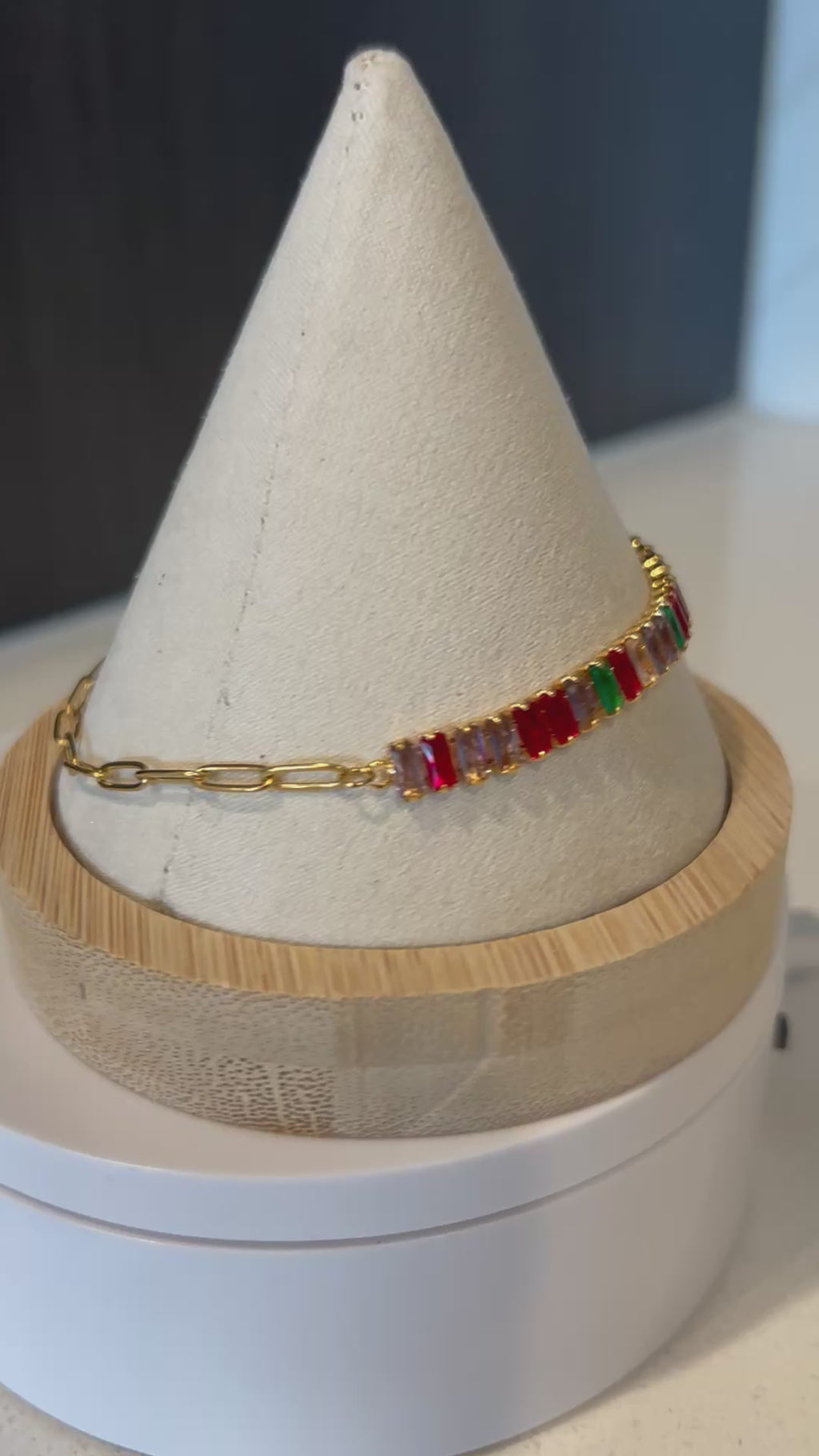 Sara CZ Paperclip Bracelet